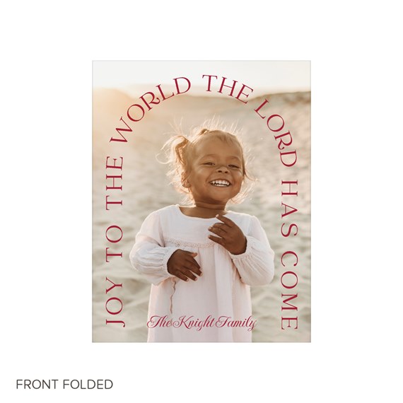 Christmas card with text and photo area