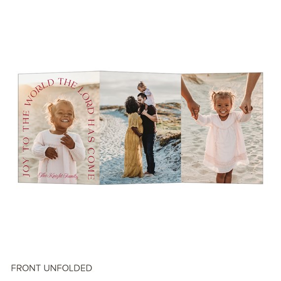 Christmas card with photo placeholders and text area