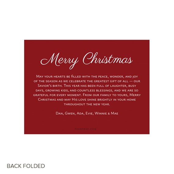 Christmas card with text and customizable text area