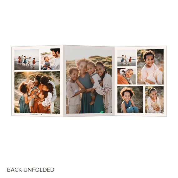 folded card with photo placeholders