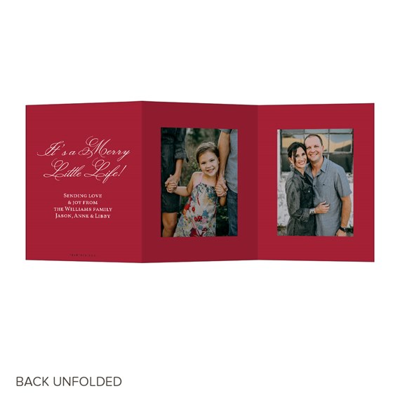 Christmas card with photo placeholders and text