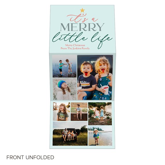Christmas card with photo placeholders