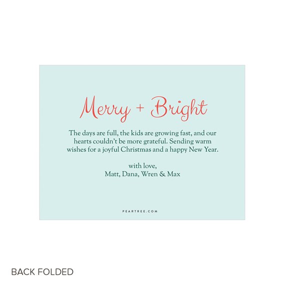Christmas card with customizable text area