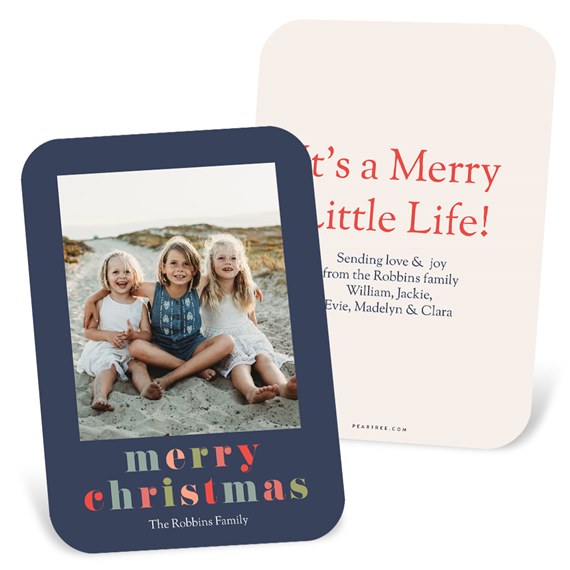 colorful christmas card with photo placeholder