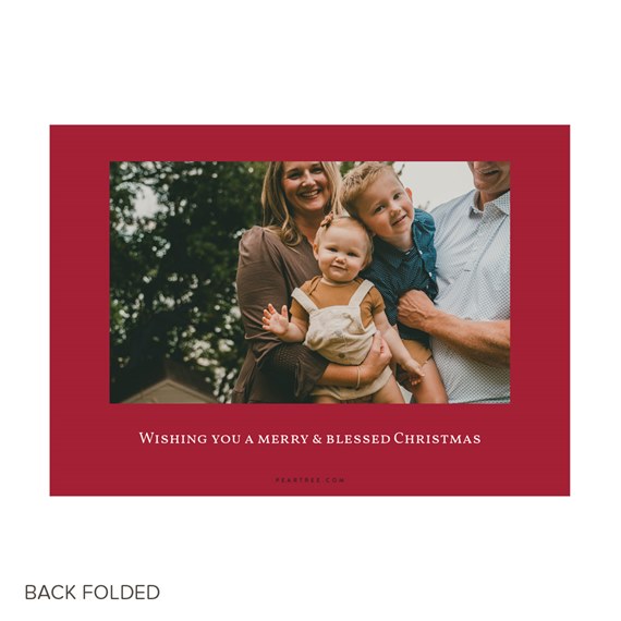 Christmas card with photo placeholder and message area