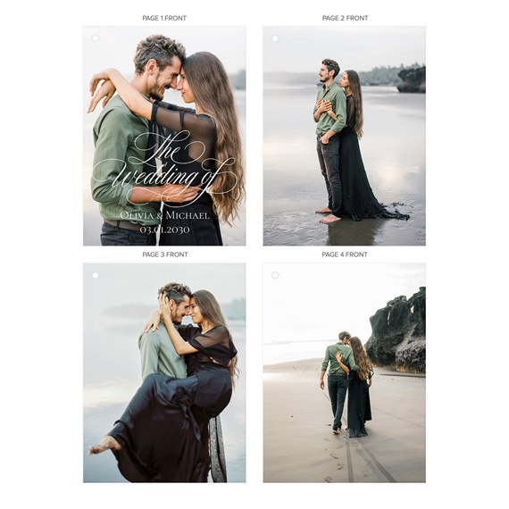 wedding invitation with photo placeholders