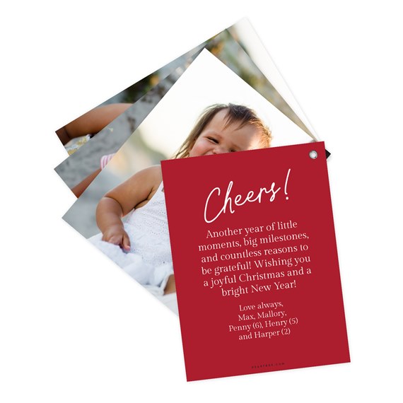 Christmas card with photo placeholders and text area