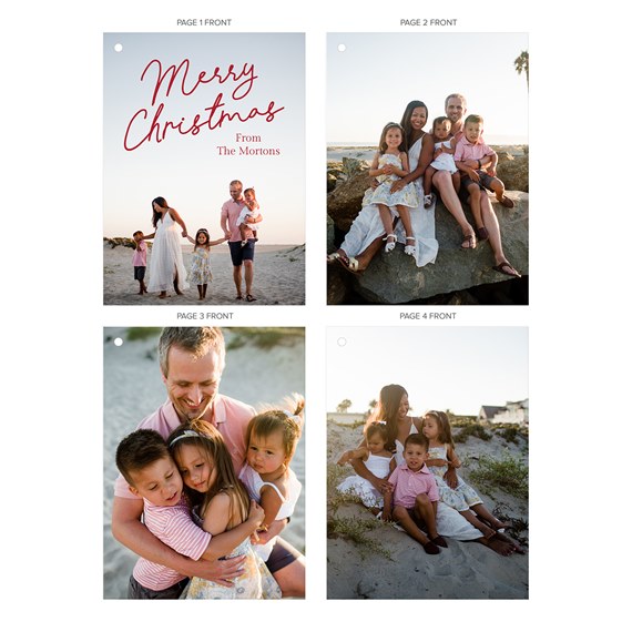 Christmas card with photo placeholder and customizable text area