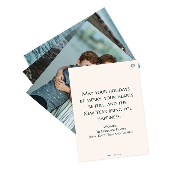 Christmas card with customizable text area and photo placeholders