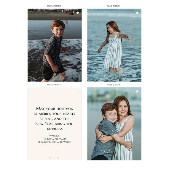 holiday card with customizable text area