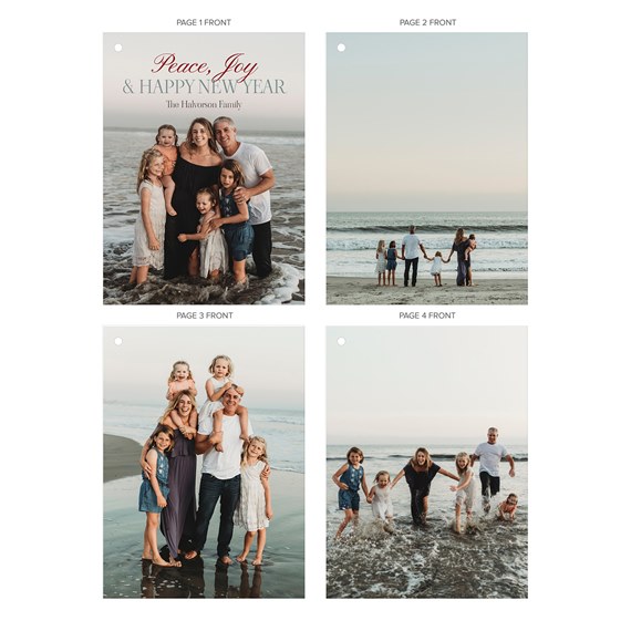 New Year card with photo area and text