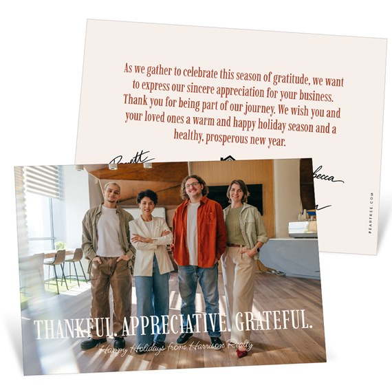 photo placeholder with group of people, holiday card design