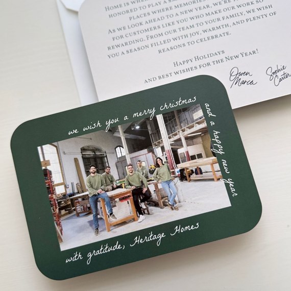 photo placeholder with greeting text