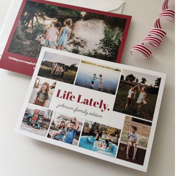 collage card with photo placeholders and text 'Life Lately.'