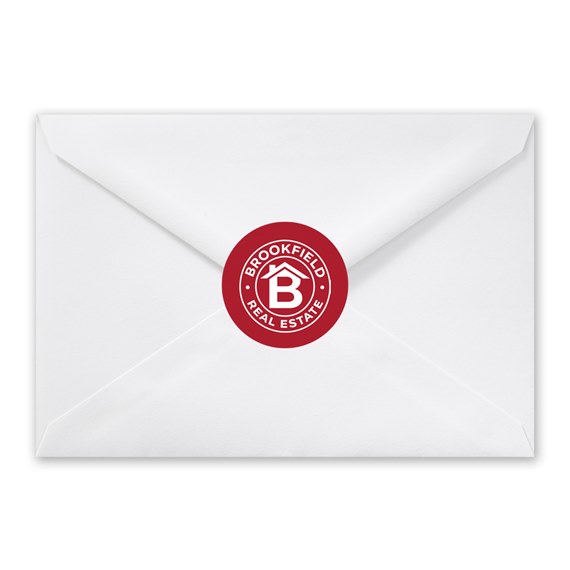 white envelope with red logo seal