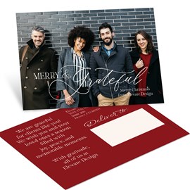 Merry and Grateful - Business Holiday Postcard