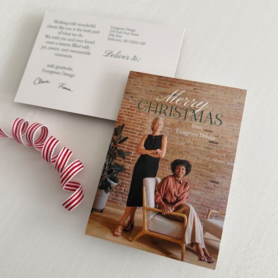 holiday postcard with photo area