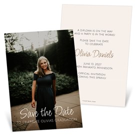 Mixed Type - Graduation Save the Date Cards