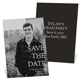 Clean Type - Graduation Save the Date Cards