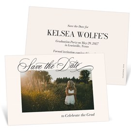 Grad Script - Graduation Save the Date Cards