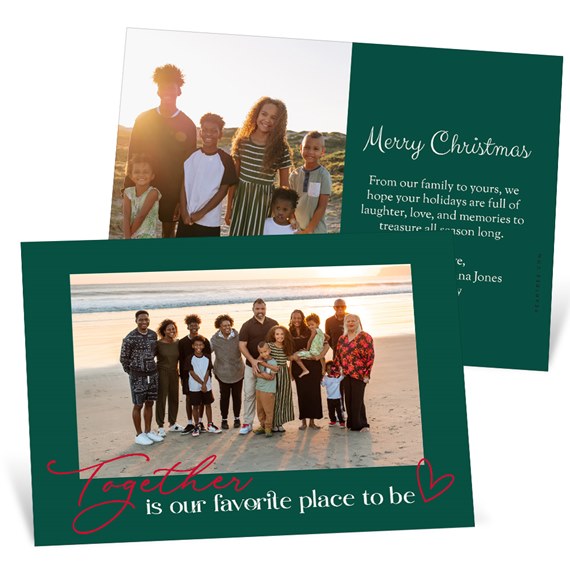 photo placeholder with rounded corners, dark green background, red text