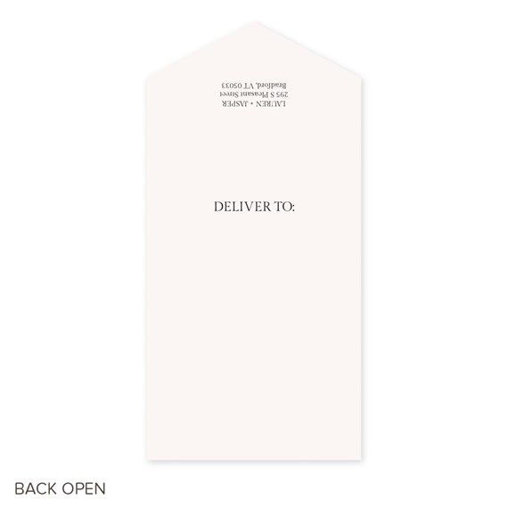 pointed top invitation with DELIVER TO text area