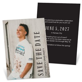 On the Vertical - Graduation Save the Date Cards