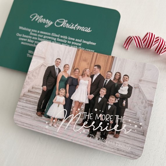 family photo card with text area