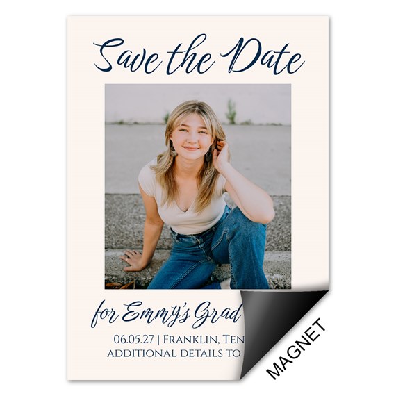 save the date magnet with photo placeholder