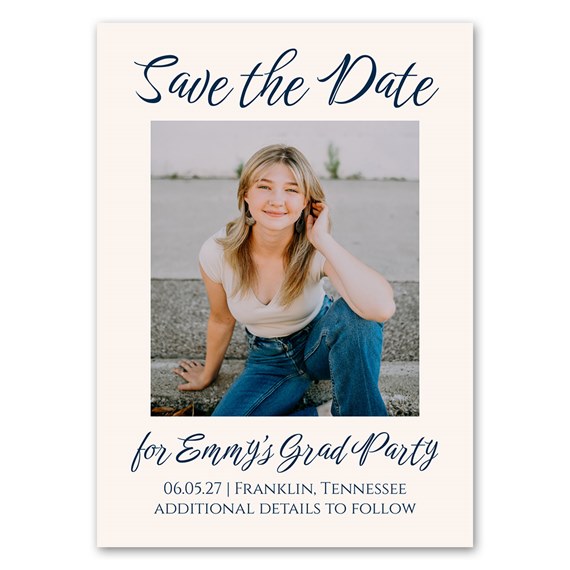 save the date magnet with photo placeholder