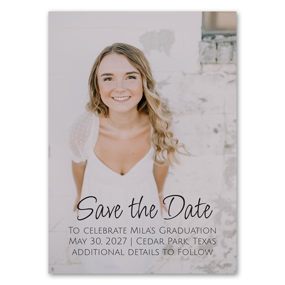 save the date magnet with photo placeholder