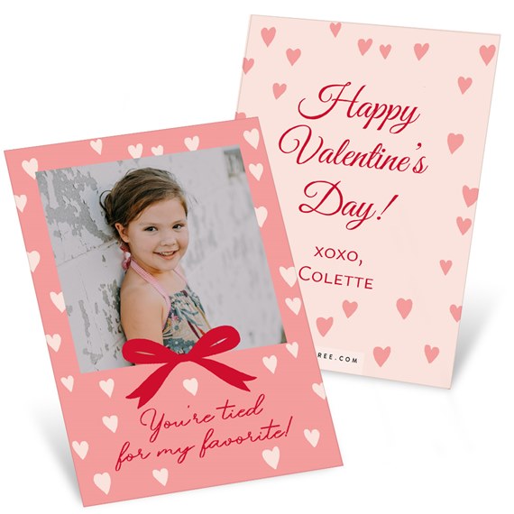 Valentine's Day card with photo placeholder and heart design