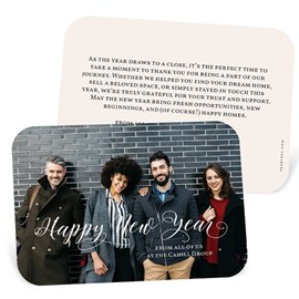 Classic Script - Business New Year Card