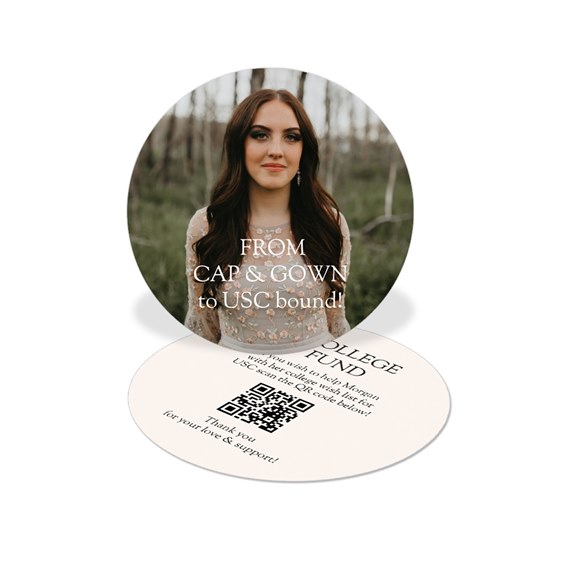photo placeholder, round card, graduation insert