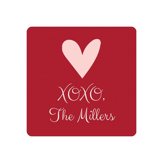 envelope seal with heart and text