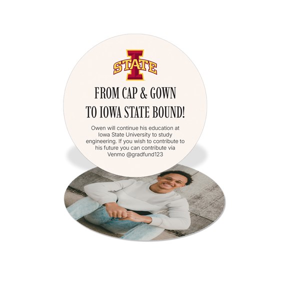 graduation insert card with photo area