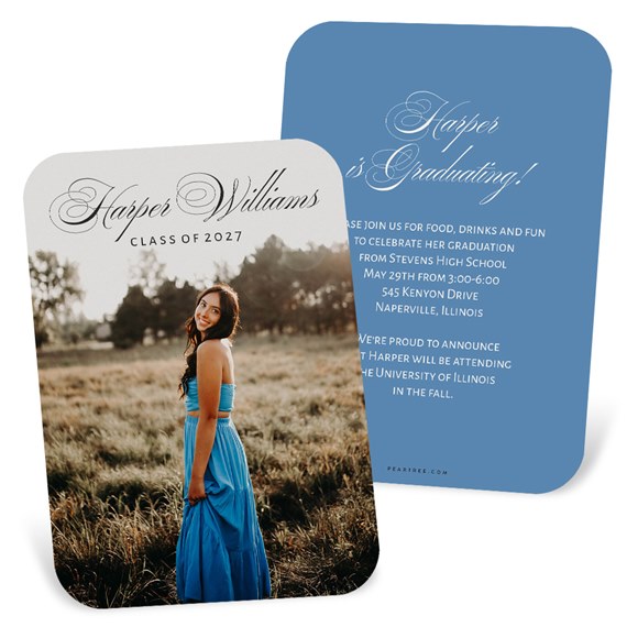 graduation announcement with photo area