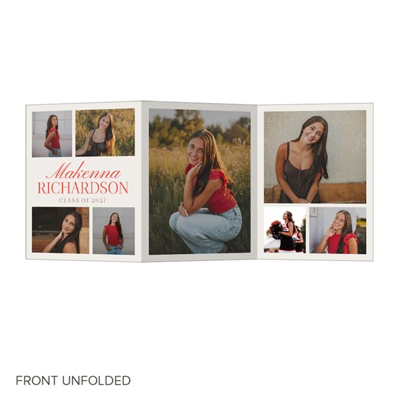 graduation announcement with photo placeholders