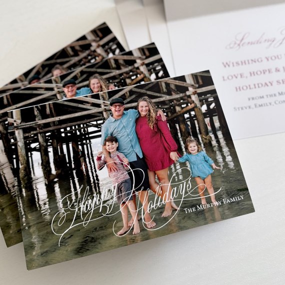 family photo holiday card with text placeholder