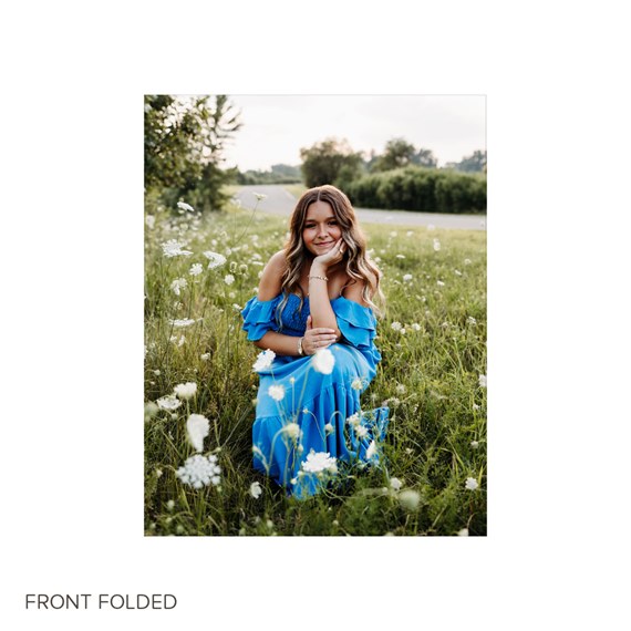 graduation announcement with photo placeholder and customizable text area