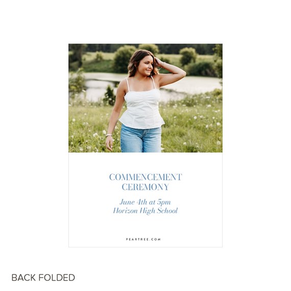 photo placeholder with graduation announcement text
