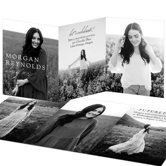 graduation invitation with photo placeholders