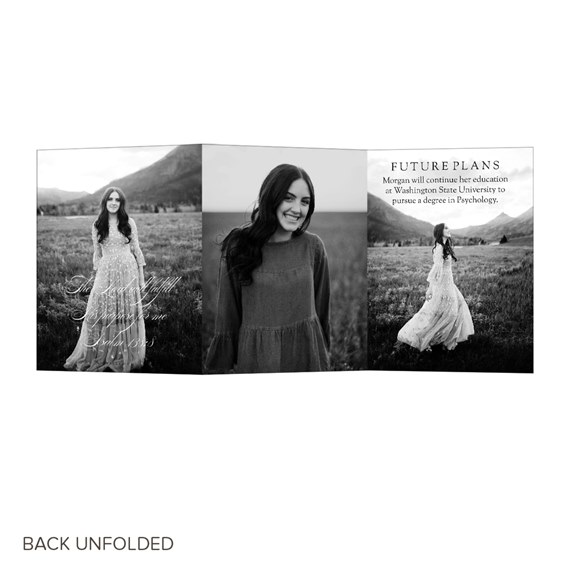 tri-fold graduation invitation with photo areas