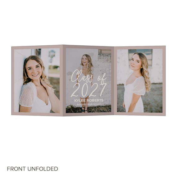 graduation announcement with photo placeholders
