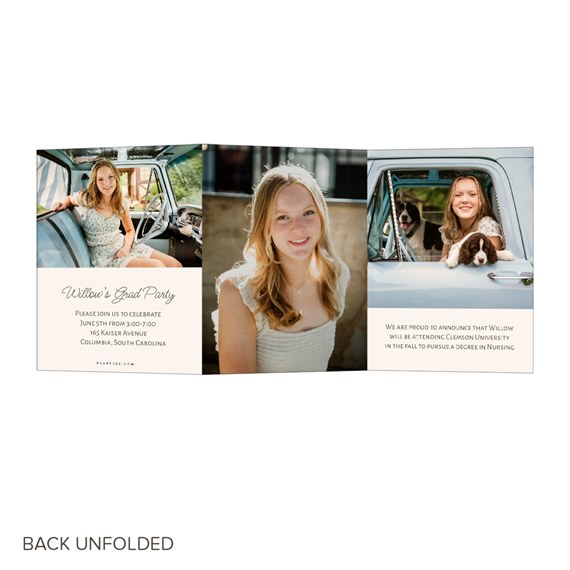 graduation invitation with photo area
