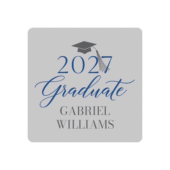 graduation sticker with customizable text area