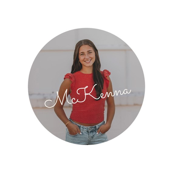photo placeholder with customizable text area