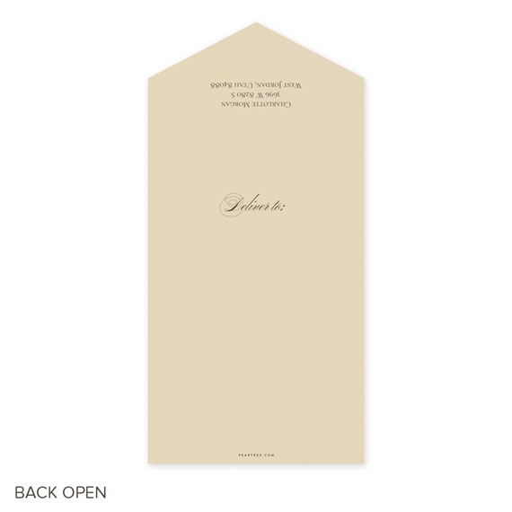 beige graduation announcement with elegant text area