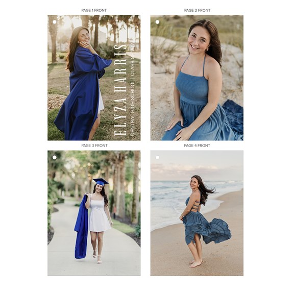 graduation invitation with photo placeholders