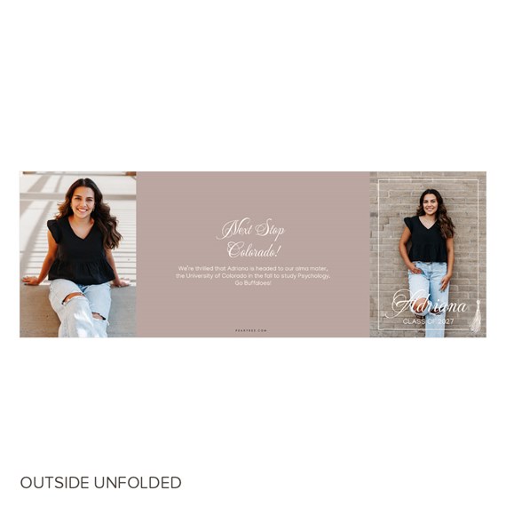 graduation invitation with photo placeholder